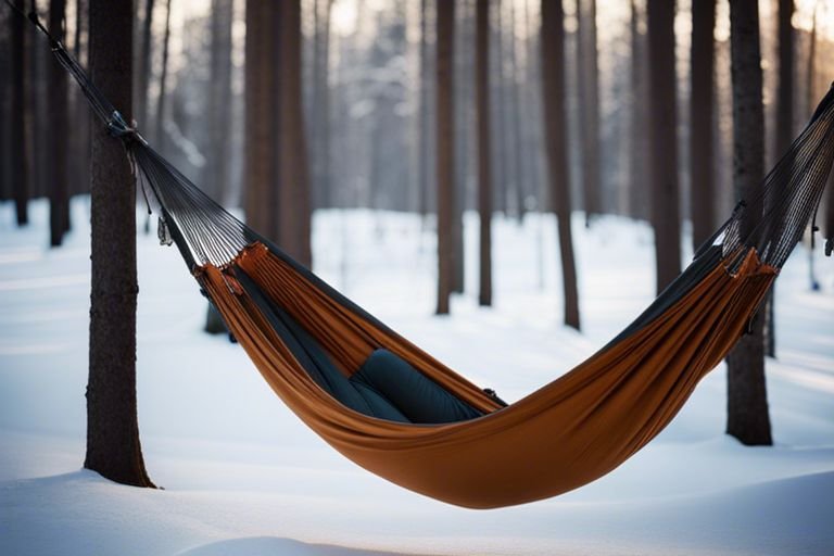 Person relaxing in a hammock with tree-safe attachments